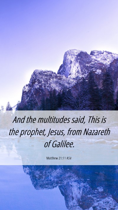 Picture 06 - Matthew 21:11 ASV Mobile Phone Wallpaper - And the multitudes said, This is the prophet, - Mobile Bible Verse Wallpaper