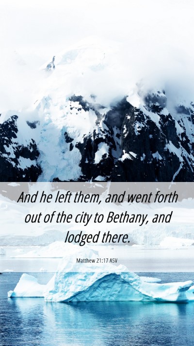 Picture 06 - Matthew 21:17 ASV Mobile Phone Wallpaper - And he left them, and went forth out of the city - Mobile Bible Verse Wallpaper