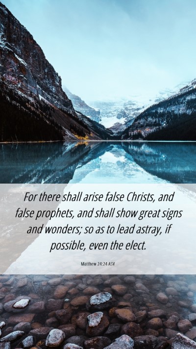 Picture 06 - Matthew 24:24 ASV Mobile Phone Wallpaper - For there shall arise false Christs, and false - Mobile Bible Verse Wallpaper