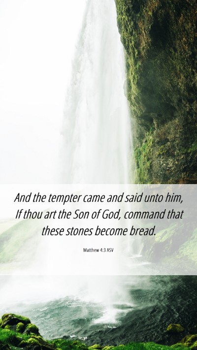 Picture 06 - Matthew 4:3 ASV Mobile Phone Wallpaper - And the tempter came and said unto him, If thou - Mobile Bible Verse Wallpaper