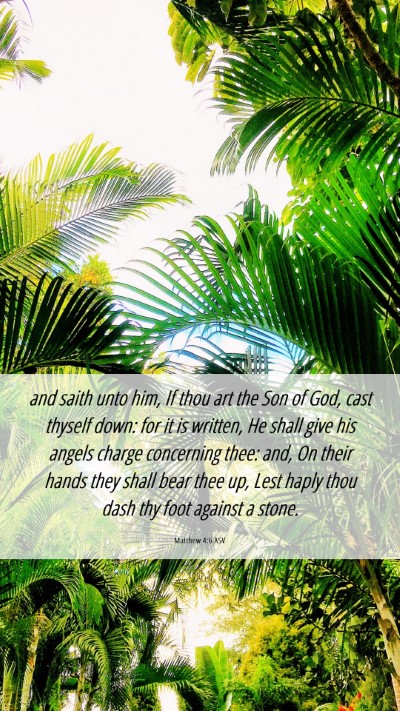 Picture 06 - Matthew 4:6 ASV Mobile Phone Wallpaper - and saith unto him, If thou art the Son of God, - Mobile Bible Verse Wallpaper
