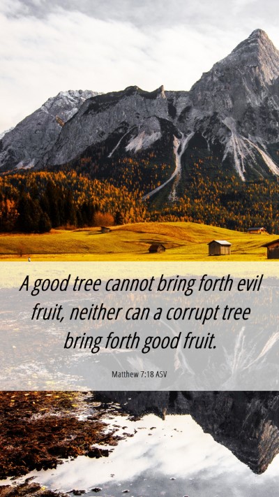 Picture 06 - Matthew 7:18 ASV Mobile Phone Wallpaper - A good tree cannot bring forth evil fruit, - Mobile Bible Verse Wallpaper