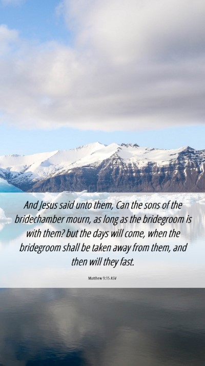 Picture 06 - Matthew 9:15 ASV Mobile Phone Wallpaper - And Jesus said unto them, Can the sons of the - Mobile Bible Verse Wallpaper