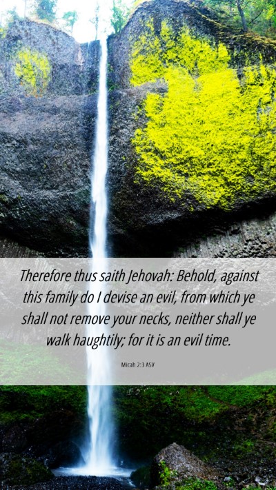 Picture 06 - Micah 2:3 ASV Mobile Phone Wallpaper - Therefore thus saith Jehovah: Behold, against - Mobile Bible Verse Wallpaper