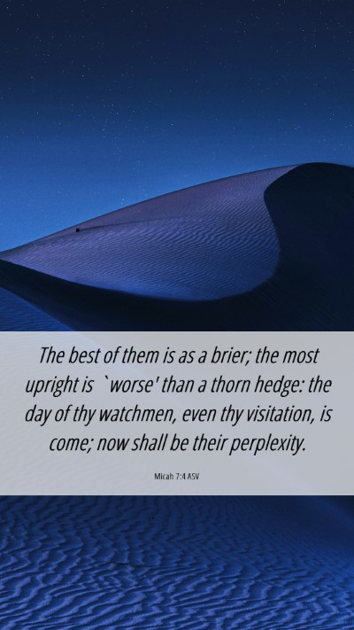 Picture 06 - Micah 7:4 ASV Mobile Phone Wallpaper - The best of them is as a brier; the most upright - Mobile Bible Verse Wallpaper