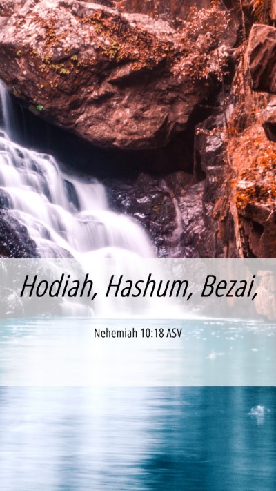 Picture 06 - Nehemiah 10:18 ASV Mobile Phone Wallpaper - Hodiah, Hashum, - Mobile Bible Verse Wallpaper