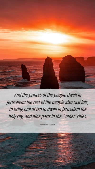Picture 06 - Nehemiah 11:1 ASV Mobile Phone Wallpaper - And the princes of the people dwelt in Jerusalem: - Mobile Bible Verse Wallpaper