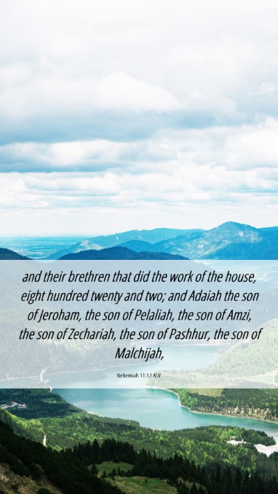 Picture 06 - Nehemiah 11:12 ASV Mobile Phone Wallpaper - and their brethren that did the work of the - Mobile Bible Verse Wallpaper