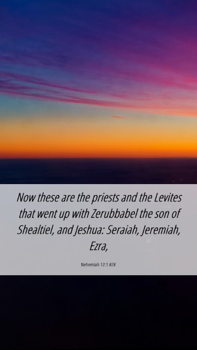 Picture 06 - Nehemiah 12:1 ASV Mobile Phone Wallpaper - Now these are the priests and the Levites that - Mobile Bible Verse Wallpaper