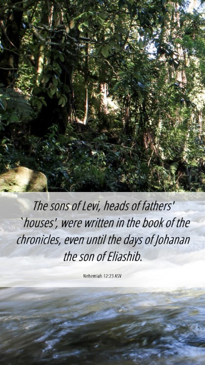 Picture 06 - Nehemiah 12:23 ASV Mobile Phone Wallpaper - The sons of Levi, heads of fathers' `houses', - Mobile Bible Verse Wallpaper