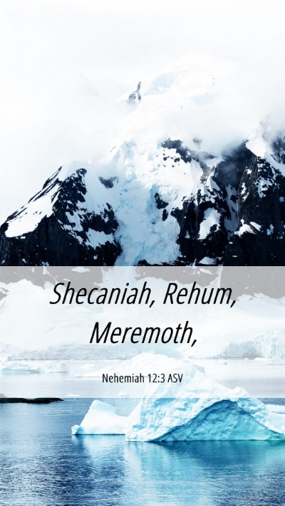 Picture 06 - Nehemiah 12:3 ASV Mobile Phone Wallpaper - Shecaniah, Rehum, - Mobile Bible Verse Wallpaper