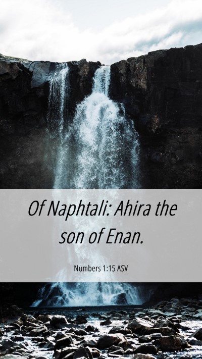 Picture 06 - Numbers 1:15 ASV Mobile Phone Wallpaper - Of Naphtali: Ahira the son of - Mobile Bible Verse Wallpaper