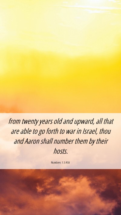 Picture 06 - Numbers 1:3 ASV Mobile Phone Wallpaper - from twenty years old and upward, all that are - Mobile Bible Verse Wallpaper