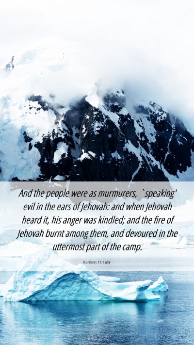 Picture 06 - Numbers 11:1 ASV Mobile Phone Wallpaper - And the people were as murmurers, `speaking' evil - Mobile Bible Verse Wallpaper