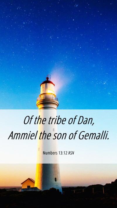 Picture 06 - Numbers 13:12 ASV Mobile Phone Wallpaper - Of the tribe of Dan, Ammiel the son of - Mobile Bible Verse Wallpaper