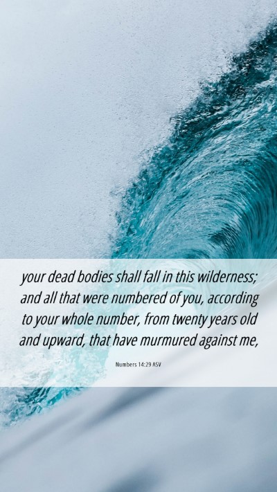 Picture 06 - Numbers 14:29 ASV Mobile Phone Wallpaper - your dead bodies shall fall in this wilderness; - Mobile Bible Verse Wallpaper