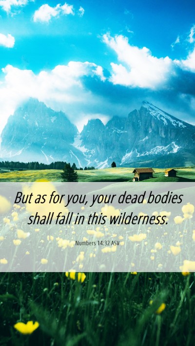 Picture 06 - Numbers 14:32 ASV Mobile Phone Wallpaper - But as for you, your dead bodies shall fall in - Mobile Bible Verse Wallpaper
