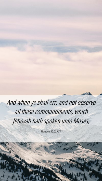 Picture 06 - Numbers 15:22 ASV Mobile Phone Wallpaper - And when ye shall err, and not observe all these - Mobile Bible Verse Wallpaper