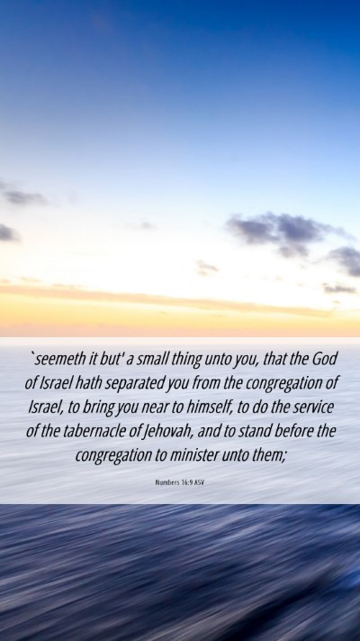 Picture 06 - Numbers 16:9 ASV Mobile Phone Wallpaper - `seemeth it but' a small thing unto you, that the - Mobile Bible Verse Wallpaper