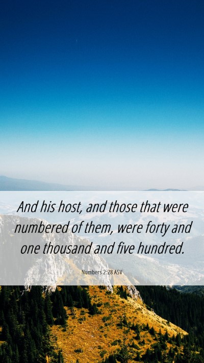 Picture 06 - Numbers 2:28 ASV Mobile Phone Wallpaper - And his host, and those that were numbered of - Mobile Bible Verse Wallpaper