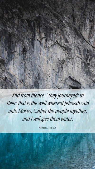 Picture 06 - Numbers 21:16 ASV Mobile Phone Wallpaper - And from thence `they journeyed' to Beer: that is - Mobile Bible Verse Wallpaper