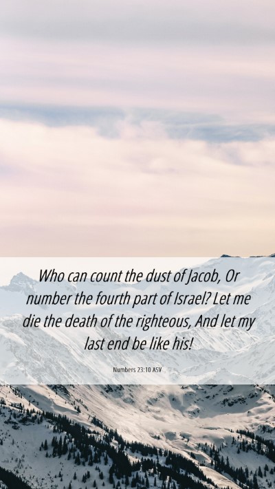 Picture 06 - Numbers 23:10 ASV Mobile Phone Wallpaper - Who can count the dust of Jacob, Or number the - Mobile Bible Verse Wallpaper