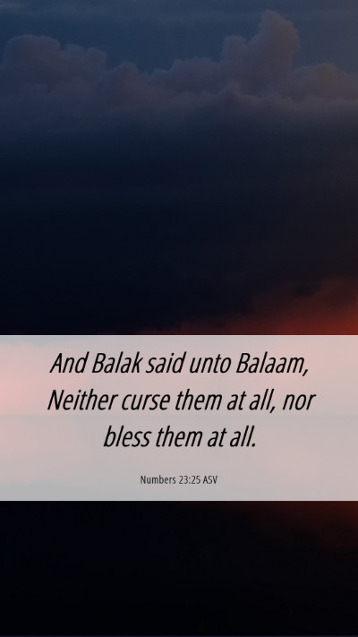Picture 06 - Numbers 23:25 ASV Mobile Phone Wallpaper - And Balak said unto Balaam, Neither curse them at - Mobile Bible Verse Wallpaper