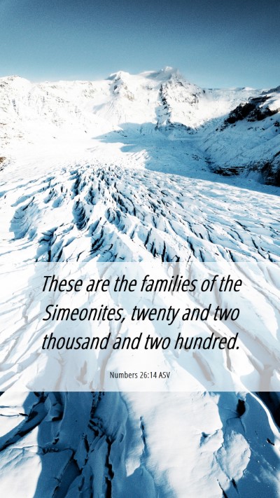 Picture 06 - Numbers 26:14 ASV Mobile Phone Wallpaper - These are the families of the Simeonites, twenty - Mobile Bible Verse Wallpaper