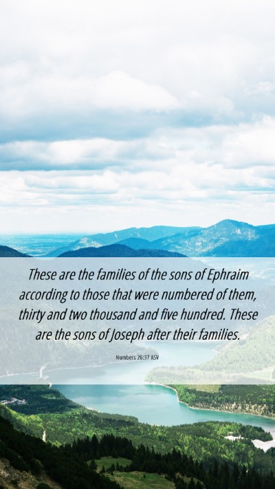 Picture 06 - Numbers 26:37 ASV Mobile Phone Wallpaper - These are the families of the sons of Ephraim - Mobile Bible Verse Wallpaper