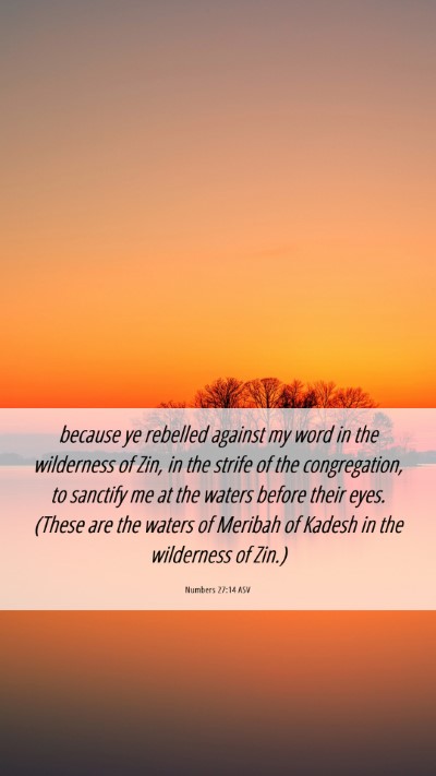 Picture 06 - Numbers 27:14 ASV Mobile Phone Wallpaper - because ye rebelled against my word in the - Mobile Bible Verse Wallpaper