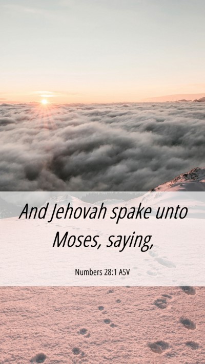 Picture 06 - Numbers 28:1 ASV Mobile Phone Wallpaper - And Jehovah spake unto Moses, - Mobile Bible Verse Wallpaper