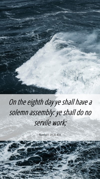 Picture 06 - Numbers 29:35 ASV Mobile Phone Wallpaper - On the eighth day ye shall have a solemn - Mobile Bible Verse Wallpaper