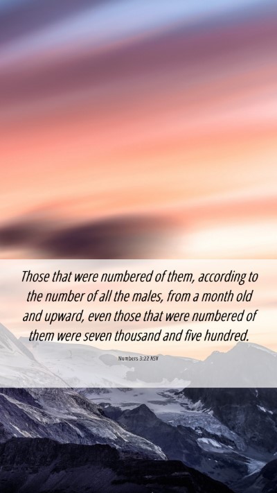 Picture 06 - Numbers 3:22 ASV Mobile Phone Wallpaper - Those that were numbered of them, according to - Mobile Bible Verse Wallpaper