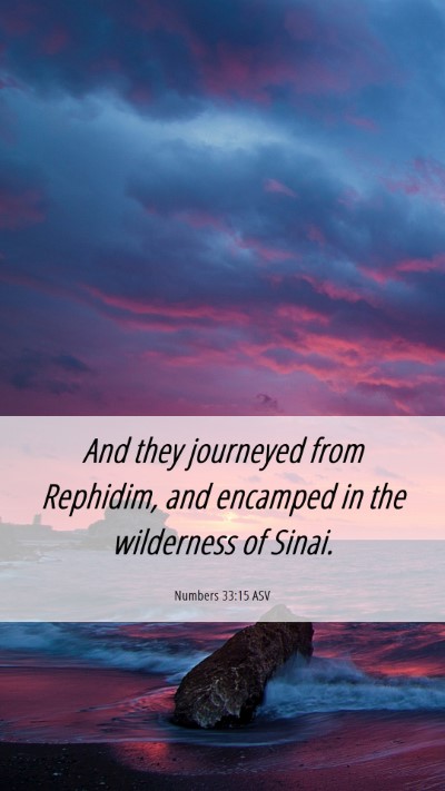 Picture 06 - Numbers 33:15 ASV Mobile Phone Wallpaper - And they journeyed from Rephidim, and encamped in - Mobile Bible Verse Wallpaper