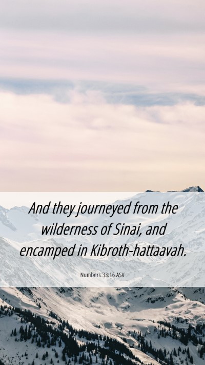 Picture 06 - Numbers 33:16 ASV Mobile Phone Wallpaper - And they journeyed from the wilderness of Sinai, - Mobile Bible Verse Wallpaper