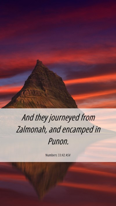 Picture 06 - Numbers 33:42 ASV Mobile Phone Wallpaper - And they journeyed from Zalmonah, and encamped in - Mobile Bible Verse Wallpaper