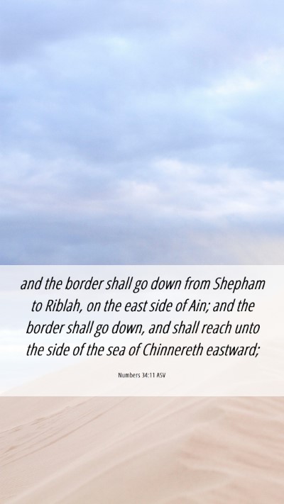Picture 06 - Numbers 34:11 ASV Mobile Phone Wallpaper - and the border shall go down from Shepham to - Mobile Bible Verse Wallpaper