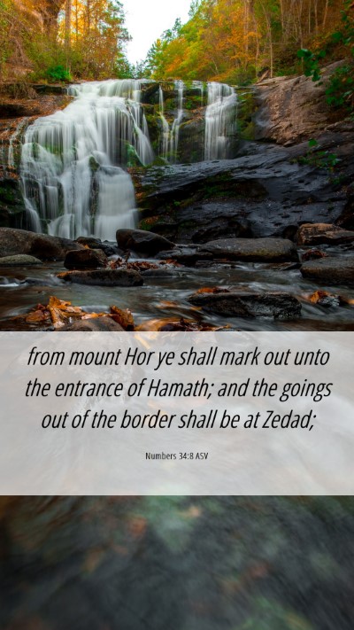 Picture 06 - Numbers 34:8 ASV Mobile Phone Wallpaper - from mount Hor ye shall mark out unto the - Mobile Bible Verse Wallpaper