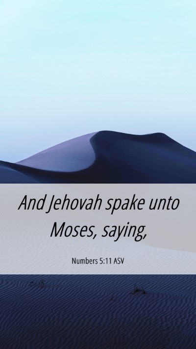 Picture 06 - Numbers 5:11 ASV Mobile Phone Wallpaper - And Jehovah spake unto Moses, - Mobile Bible Verse Wallpaper