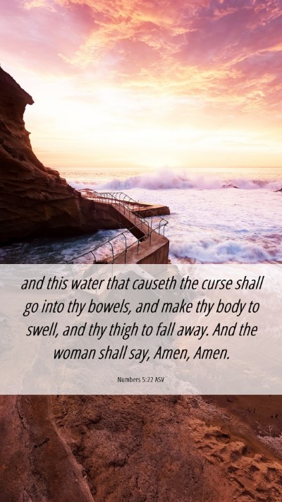 Picture 06 - Numbers 5:22 ASV Mobile Phone Wallpaper - and this water that causeth the curse shall go - Mobile Bible Verse Wallpaper