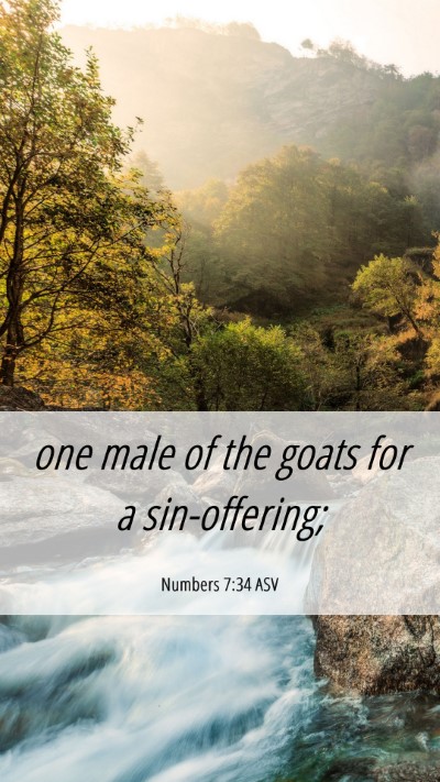 Picture 06 - Numbers 7:34 ASV Mobile Phone Wallpaper - one male of the goats for a - Mobile Bible Verse Wallpaper