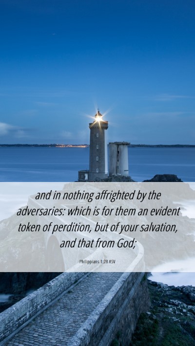 Picture 06 - Philippians 1:28 ASV Mobile Phone Wallpaper - and in nothing affrighted by the adversaries: - Mobile Bible Verse Wallpaper