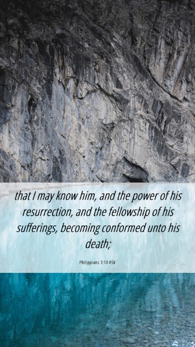 Picture 06 - Philippians 3:10 ASV Mobile Phone Wallpaper - that I may know him, and the power of his - Mobile Bible Verse Wallpaper