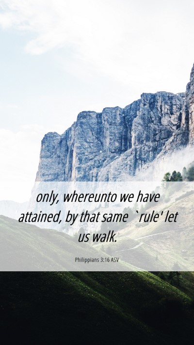 Picture 06 - Philippians 3:16 ASV Mobile Phone Wallpaper - only, whereunto we have attained, by that same - Mobile Bible Verse Wallpaper