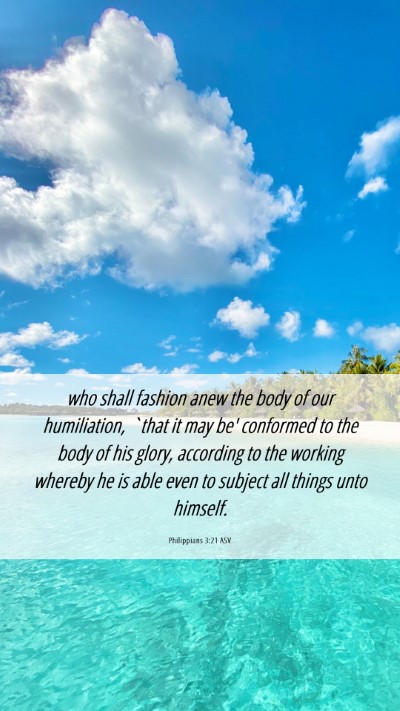 Picture 06 - Philippians 3:21 ASV Mobile Phone Wallpaper - who shall fashion anew the body of our - Mobile Bible Verse Wallpaper
