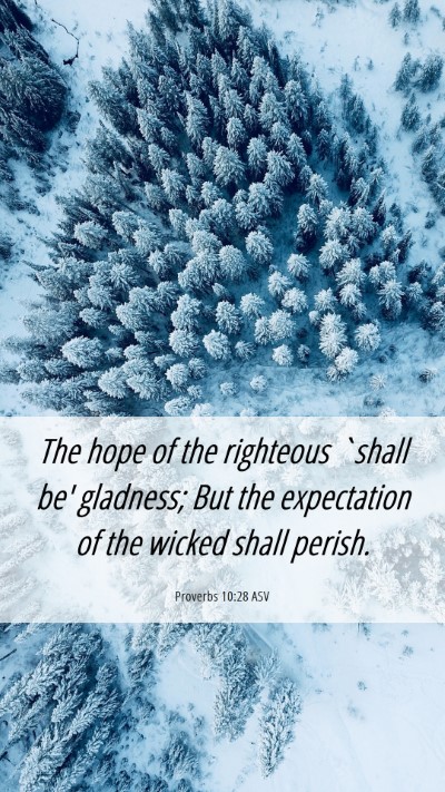 Picture 06 - Proverbs 10:28 ASV Mobile Phone Wallpaper - The hope of the righteous `shall be' gladness; - Mobile Bible Verse Wallpaper