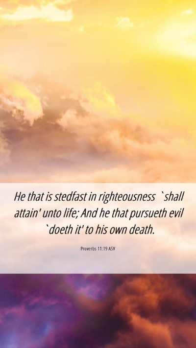 Picture 06 - Proverbs 11:19 ASV Mobile Phone Wallpaper - He that is stedfast in righteousness `shall - Mobile Bible Verse Wallpaper