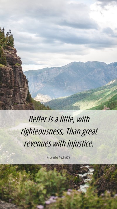 Picture 06 - Proverbs 16:8 ASV Mobile Phone Wallpaper - Better is a little, with righteousness, Than - Mobile Bible Verse Wallpaper