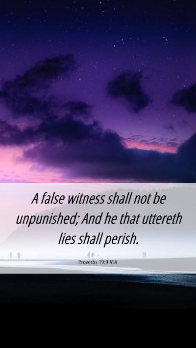 Picture 06 - Proverbs 19:9 ASV Mobile Phone Wallpaper - A false witness shall not be unpunished; And he - Mobile Bible Verse Wallpaper