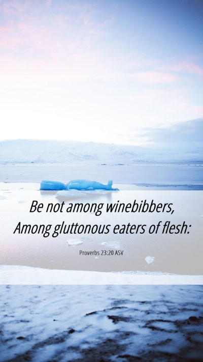Picture 06 - Proverbs 23:20 ASV Mobile Phone Wallpaper - Be not among winebibbers, Among gluttonous eaters - Mobile Bible Verse Wallpaper